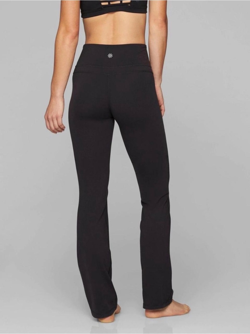 Athleta womens Black straight leg pull on pants size XL